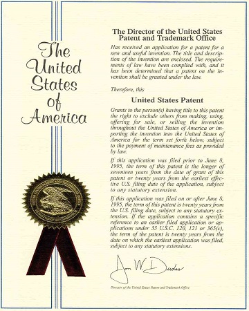 Patent Certificate